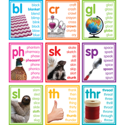 [TCR8503] *Colorful Photo Cards Digraphs and Blends Bulletin Board Photo cards teach the Spelling Sound (30pcs)