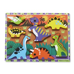 [MD3747] Dinosaurs Chunky Puzzle Ages:2+ (7pcs)(big-9cmx8cm)(small-5cmx7cm)