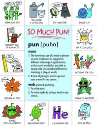 [CTPX5544] SO MUCH PUN! CHART (slightly damaged) (55cmx 43cm)