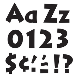 [T79201] Black 4" VENTURE Uppercase Letters (25cm x 23cm)    (92 characters)