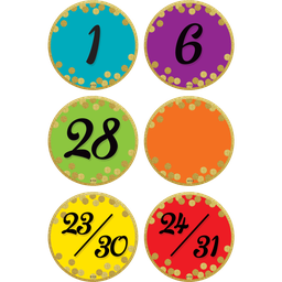 [TCR8731] Confetti Colorful Calendar Days (36/pack)(2.5''-6.3cm)