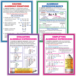 [MCP088] Algebraic Expressions &amp; Equations Poster Set (43cmx55.9cm) 4 Posters