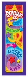 [T12080] Reading is... Praise Words ‘n Stars BOOKMARKS 2''x6.5''(5cmx16.5cm)  (36pcs)