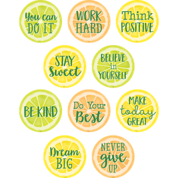 [TCR8480] LEMON ZEST POSITIVE SAYINGS  ACCENTS ( 5.5&quot; x 5.5&quot; (14cm x 14cm) (30/pack)