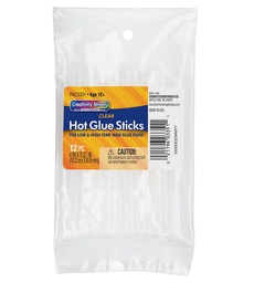 [PAC3351] HOT GLUE STICKS CLEAR 12 pcs 4&quot; (10cm)