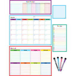 [TCR77405] *COLORFUL MAGNETIC DRY-ERASE CALENDAR 17&quot; x 12&quot; (43cm x 30.5cm)