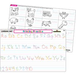 [TCR21013] PRINTING PRACTICE LEARNING MATS 17"x 11.5" (43cm x 29cm)