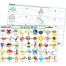 [TCR21025] COMPOUND WORDS LEARNING MATS 17"x 11.5" (43cm x 29cm)