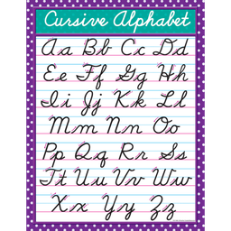 [TCR7688] Cursive Alphabet Chart (17''x22'')(43cm x 56cm)