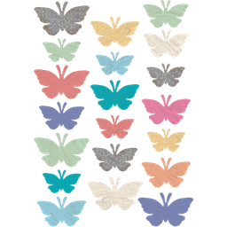 [TCR8562] HOME SWEET CLASSROOM BUTTERFLIES ACCENTS  (4 Sizes ( 4&quot; (10cm)  (6&quot; (15cm) (60/pkg)