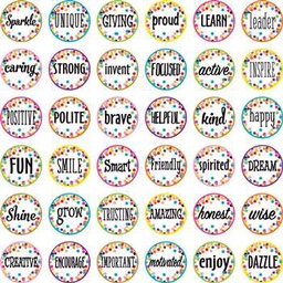 [TCR8732] CONFETTI POSITIVE WORDS Mini Accents (3&quot;-7.5cm) (36pcs)