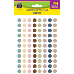 [TCR7166] EVERYONE IS WELCOME CIRCLES Mini Stickers Valu-Pak 1144/pkg (0.375&quot;-1cm)