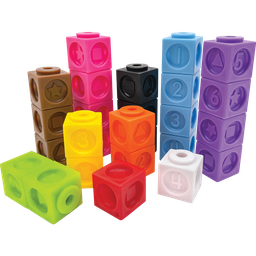 [TCR20708] NUMBERS &amp; SHAPES CONNECTING CUBES  (100/pkg)(0.75''=2cm)