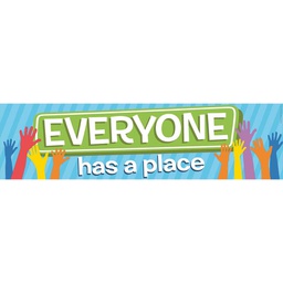 [EU849341] A TEACHABLE TOWN EVERYONE HAS A PLACE BANNERS (12&quot;x48&quot;)(30.5cmx122cm)  (1pc)