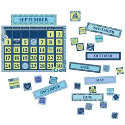 [EU847548] Blue Harmony Calendar Bulletin Boards Set (Calendar 17&quot;x 24&quot;(43cm x 61cm) (83pcs)