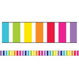 [CD108343] STARS VERT RAINBOW STRIPES STRAIGHT BORDER  SCHOOL GIRL STYLE (36''=91.4cm)