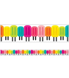 [CD108387] TROPICAL POPS STRAIGHT BORDERS SIMPLY STYLISH (35''=91.4cm)