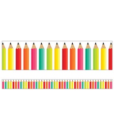 [CD108410] BRIGHTS PENCILS STRAIGHT BORDERS BLACK WHITE &amp; STYLISH (36'=10.9m)