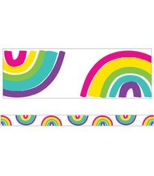 [CD108432] RAINBOWS STRAIGHT BORDERS KIND VIBES, 12strips (3''x35')(7.6cmx10.6m)