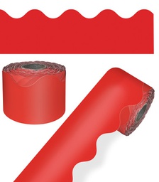 [CD108465] RED ROLLED SCALLOPED BORDERS (65'=19.8m)