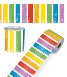 [CD108517] ALL ARE NEIGHBORS STRIPES ROLLED BORDER (65'x3&quot;)(19.8mx7.6cm) (1Roll)