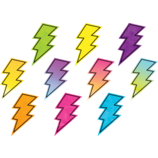 [TCR3927] Brights 4Ever Lightning Bolts Accents 10 colors (6''=15.24cm)(30 pcs)