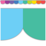[TCR3950] *Colorful Scalloped Die-Cut Border (2.75''x35'')(6.9cmx88.9cm) total (35'=10.6m) (12pcs)