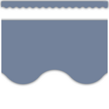 [TCR6685] Aegean Blue Scalloped Border Trim total length of 35'(10.6m) (12 strips)