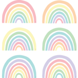 [TCR8443] Pastel Pop Rainbows Accents (6 colors (6''-15.2cm) (30pcs)