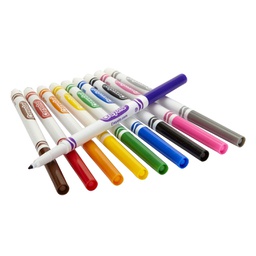 [BIN588210SET] CRAYOLA Markers - 10 Colors, Fine Tip S/10 markers (Banded)