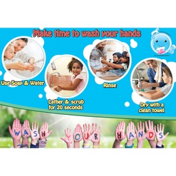 [ASH91104] MAKE TIME TO WASH YOUR HANDS CHART (13''x19'')(33cmx48.2cm)