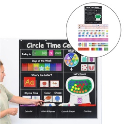 [X003RJGWZ] Circle Time Center BLACK POCKET CHART 39&quot; x 41&quot; (99cm x 104cm)